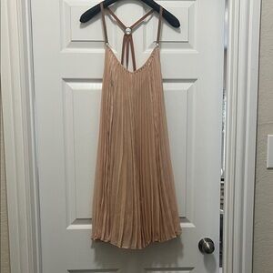 BCBGMaxAzria Cream Pleated Dress